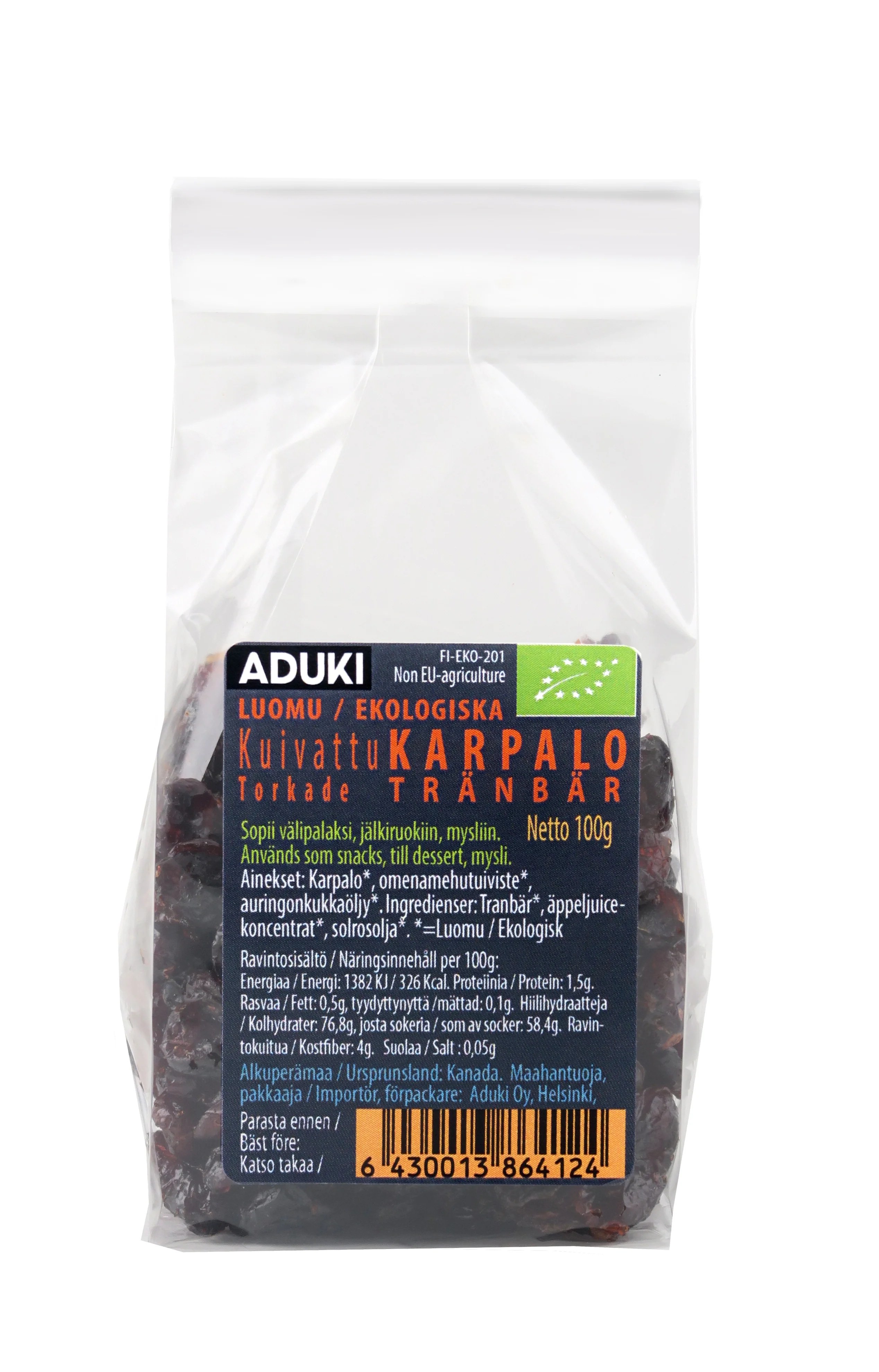 Cranberry, dried, 100 g