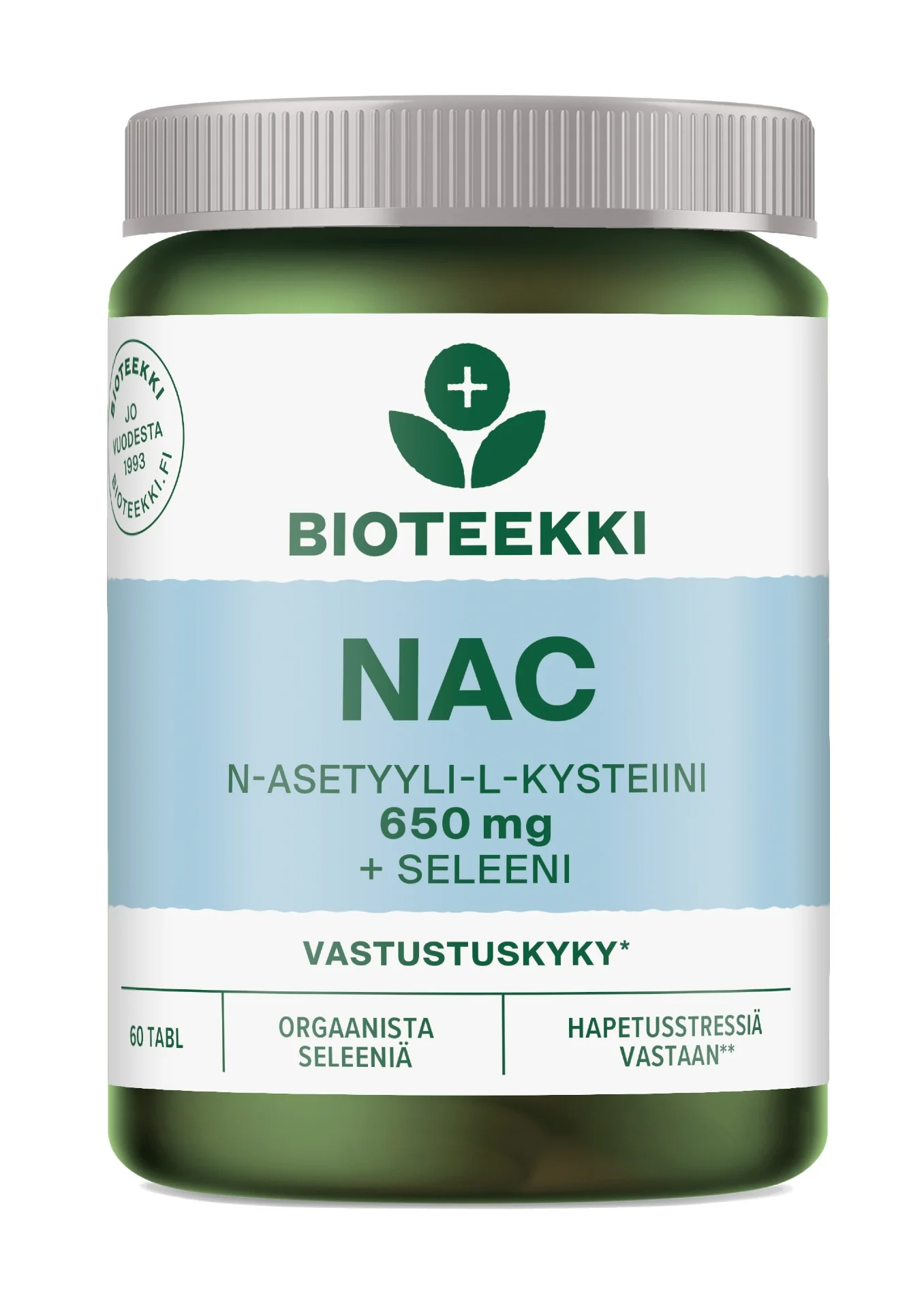 Bioteekki NAC 650 mg + Selenium 60 tabl.
