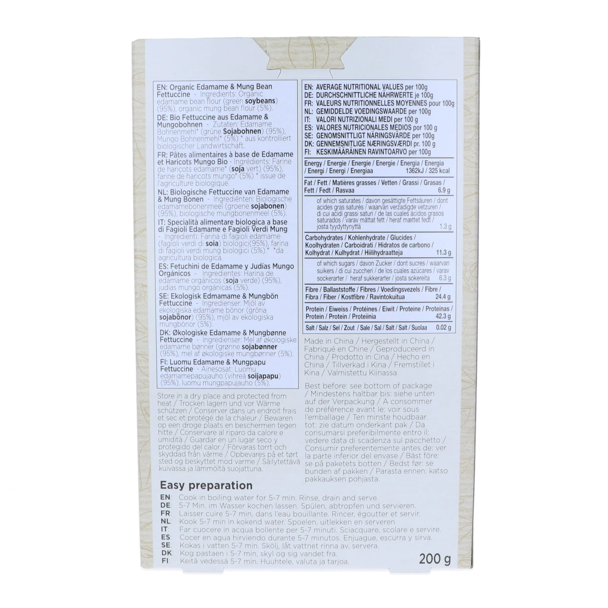 Edamame-mung bean fettucine-beanpasta, 200 g - Image 4