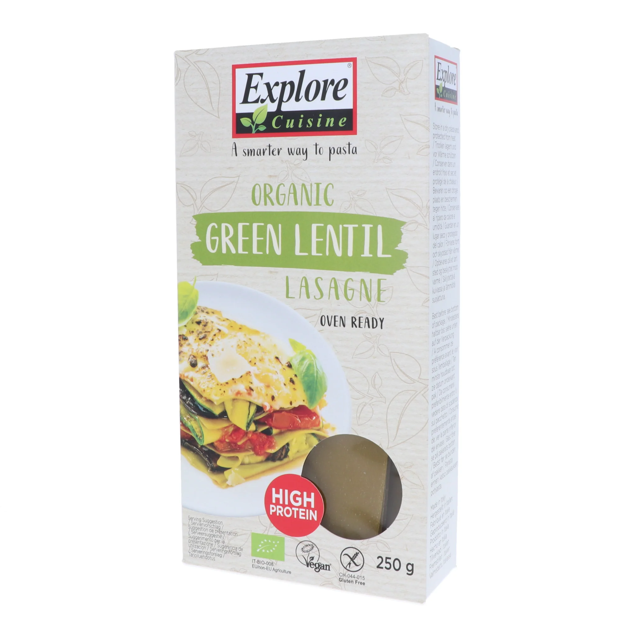 Green lentil lasagna sheets, 250 g