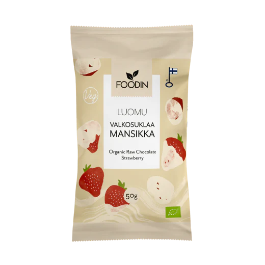 Organic Raw Chocolate Strawberry, 50 g