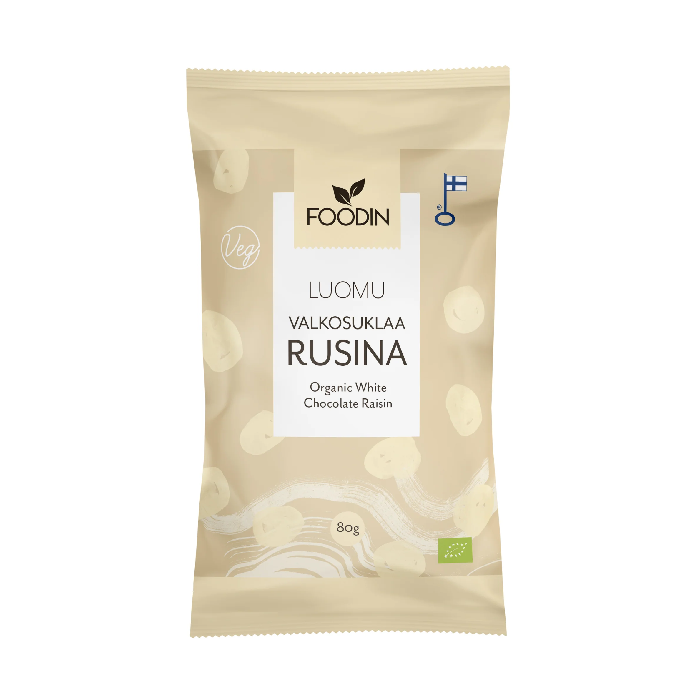 White chocolate raisin, 80 g