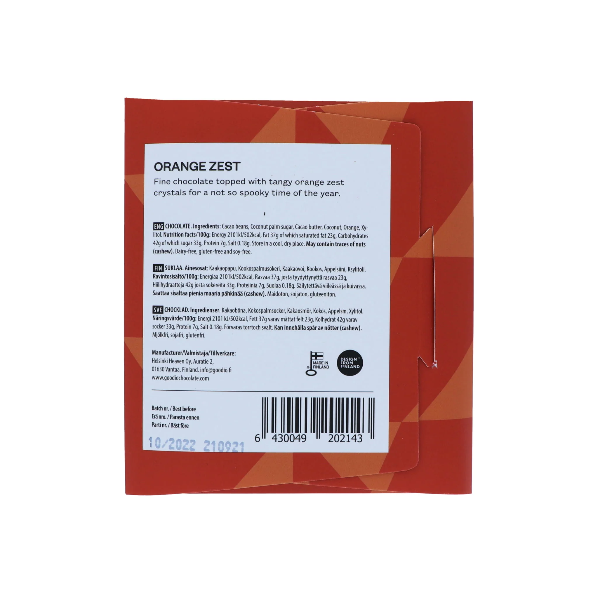 Chocolate, Orange Zest 48 g - Image 2