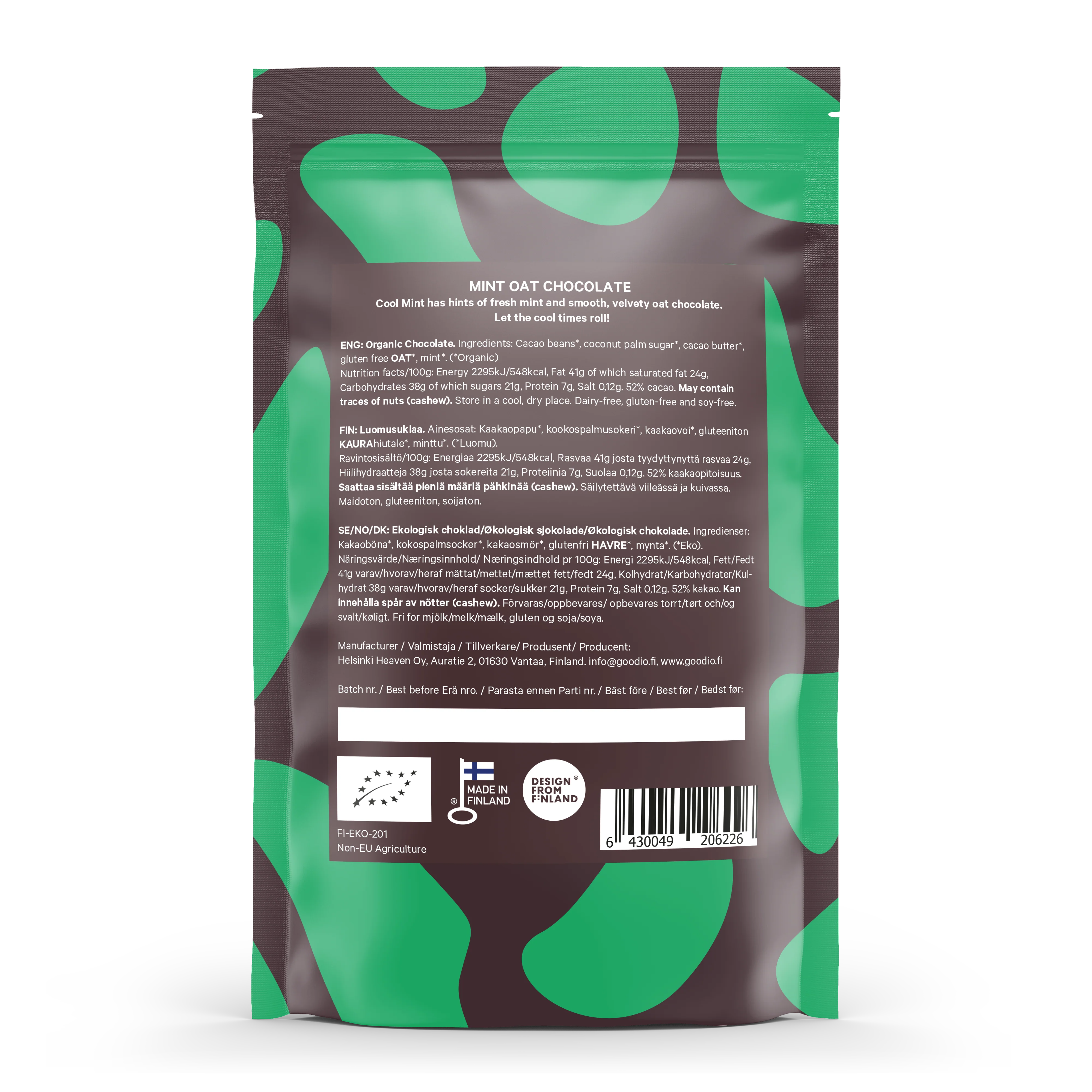 Oat Chocolate Candy, Mint, 70 g - Image 5