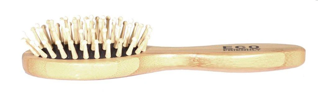 Hair brush with bamboo pins