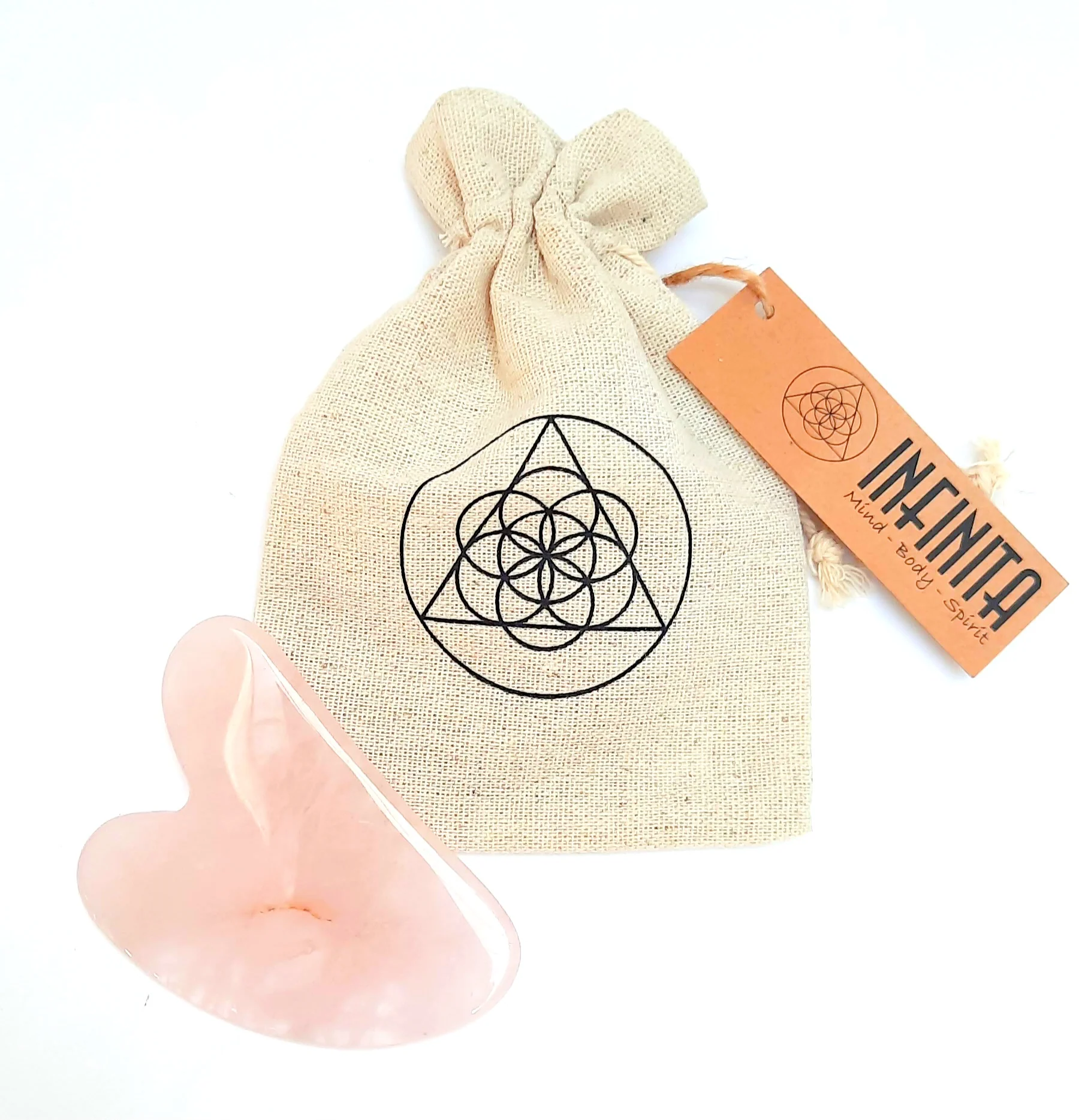 Guasha Massage Stone, Rose Quartz (Guasha) - Image 3