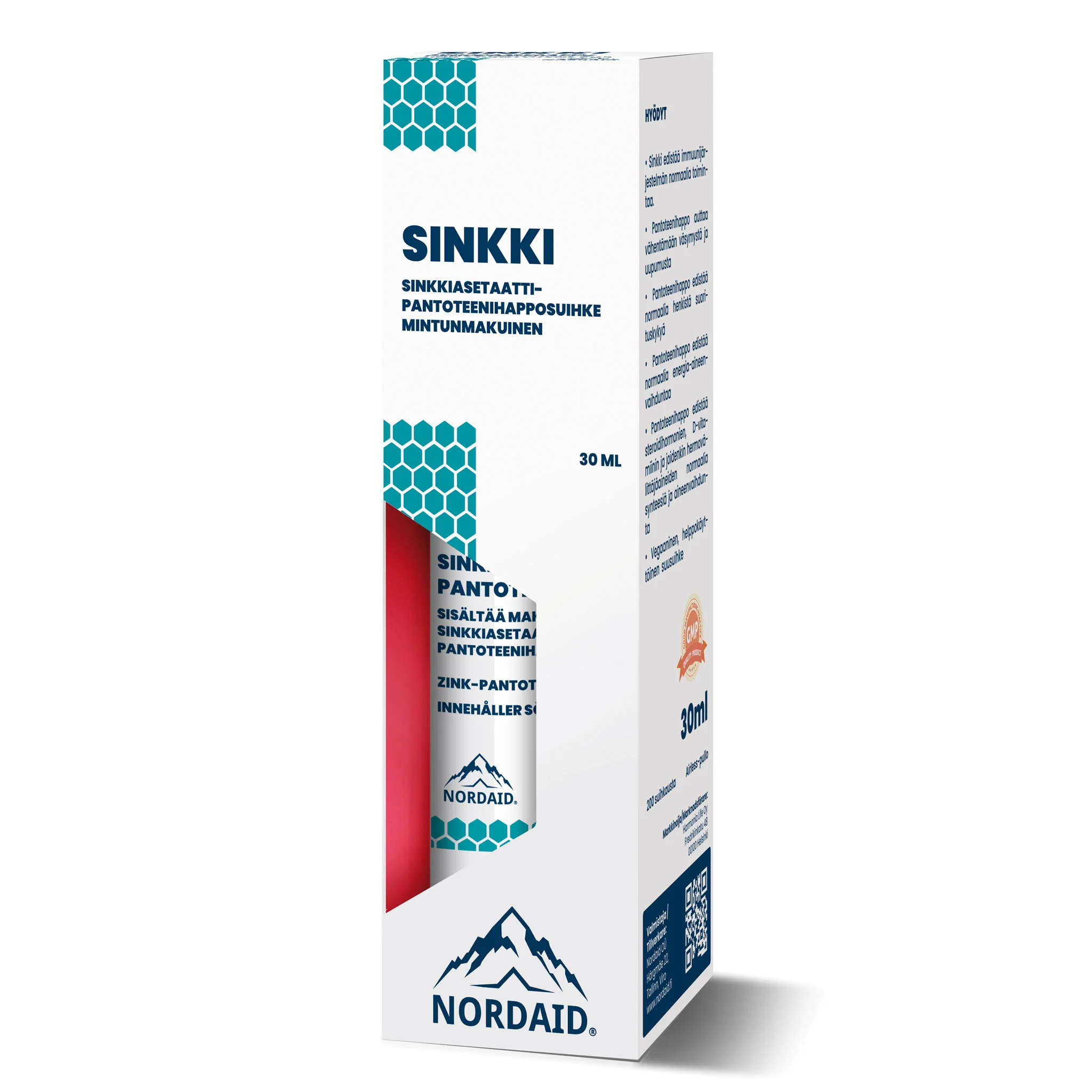 Nordaid Zinc Acetate-Pantothenic Acid Spray, 30 ml - Image 2
