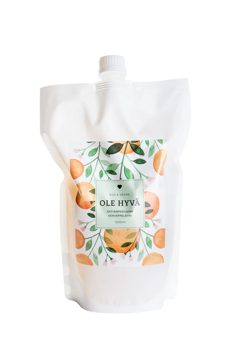 Dishwasher Detergent, Blood Orange, Refill Bag, 1200 ml