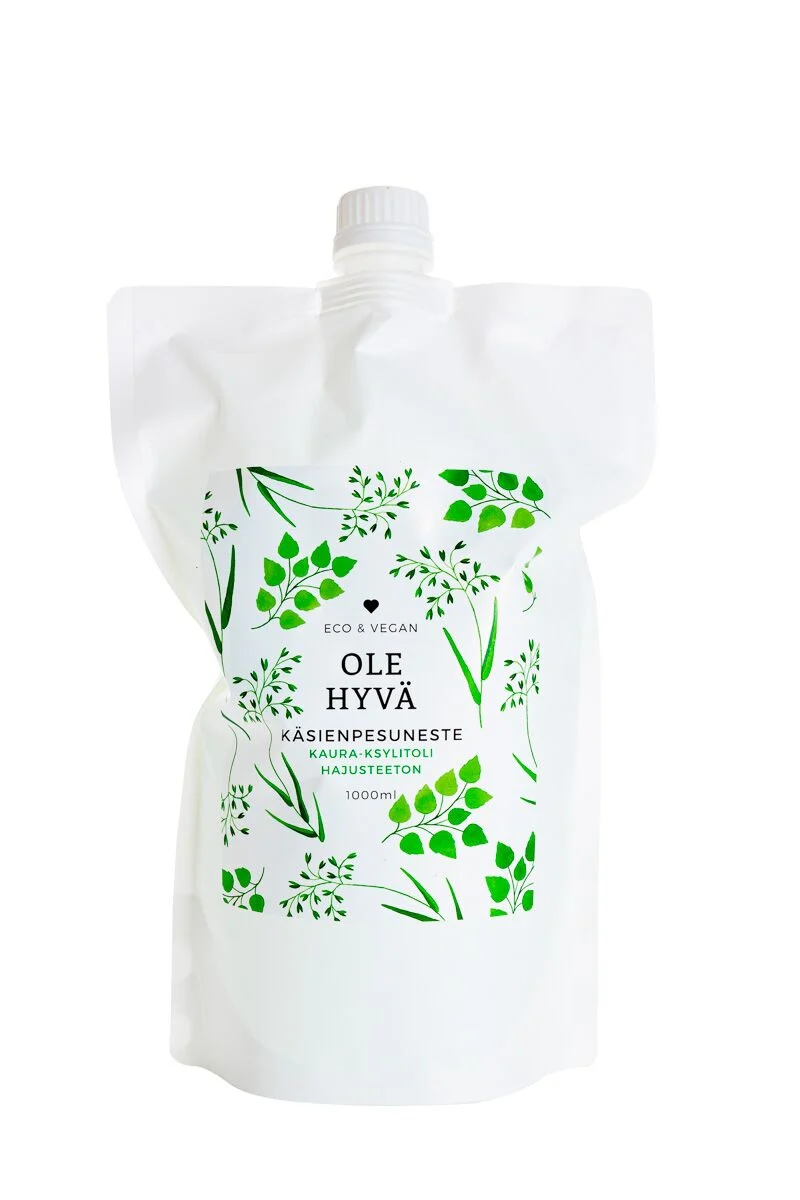Hand Soap, Oats & Xylitol, Fragrance-Free, Refill Bag, 1000 ml