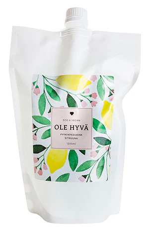 Laundry Detergent, Lemon Fragrance, Refill Bag, 1200 ml