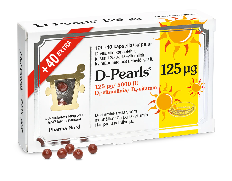 D-Pearls 125 ug Extra, 120+40 capsules