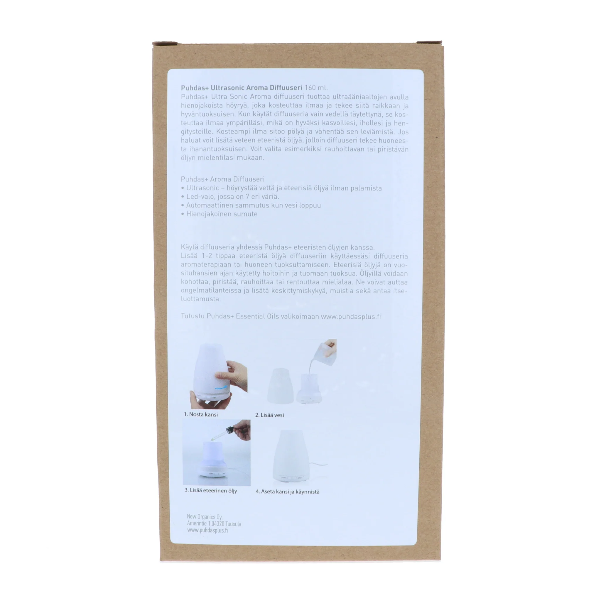 Ultrasonic Aroma Diffuser, 160 ml - Image 2