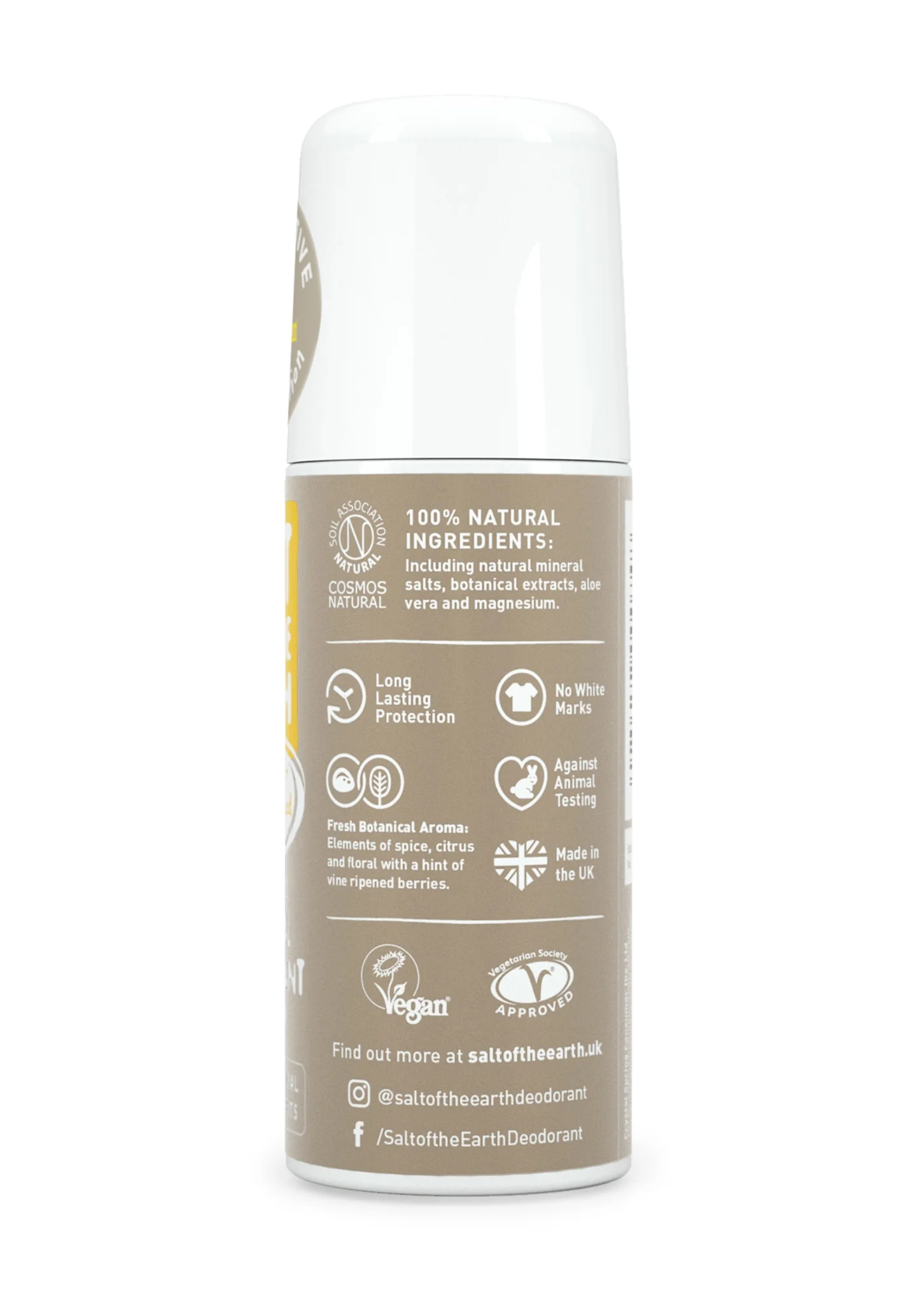 Crystal salt deodorant, Amber & Sandalwood Roll-on, 75 ml - Image 3