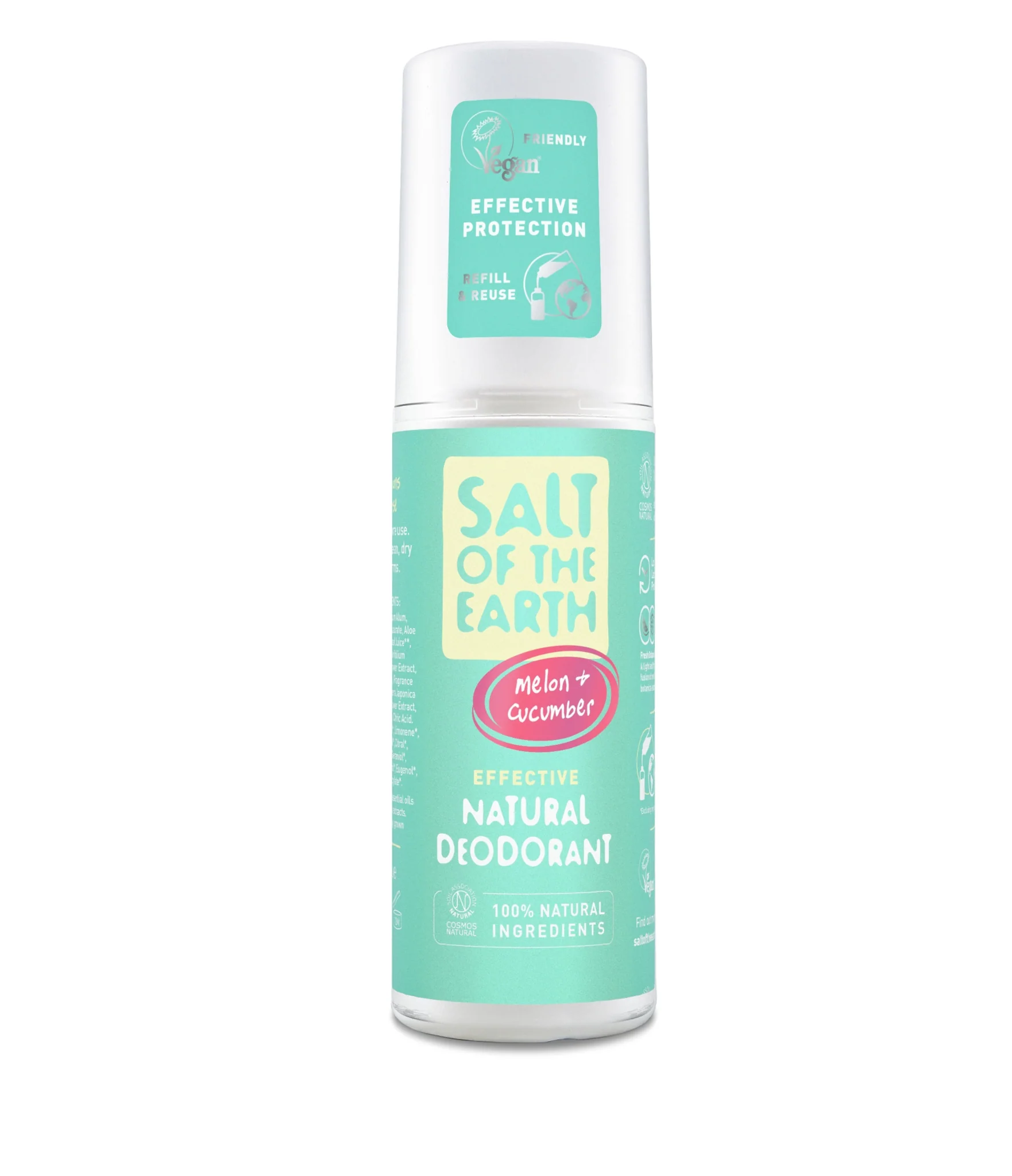 Crystal Salt Lotion, Spray, Melon & Cucumber, 100 ml