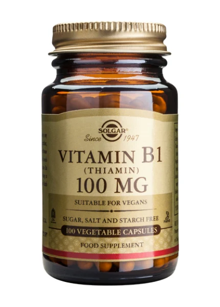 Vitamin B1 (thiamine), 100 mg, 15 g