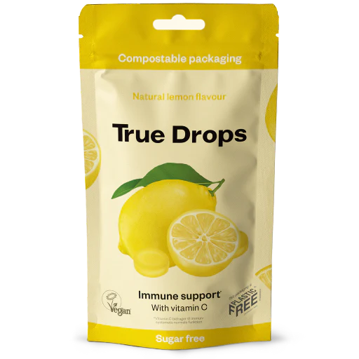 Throat pastille, lemon + vitamin C (True Drops) 70 g