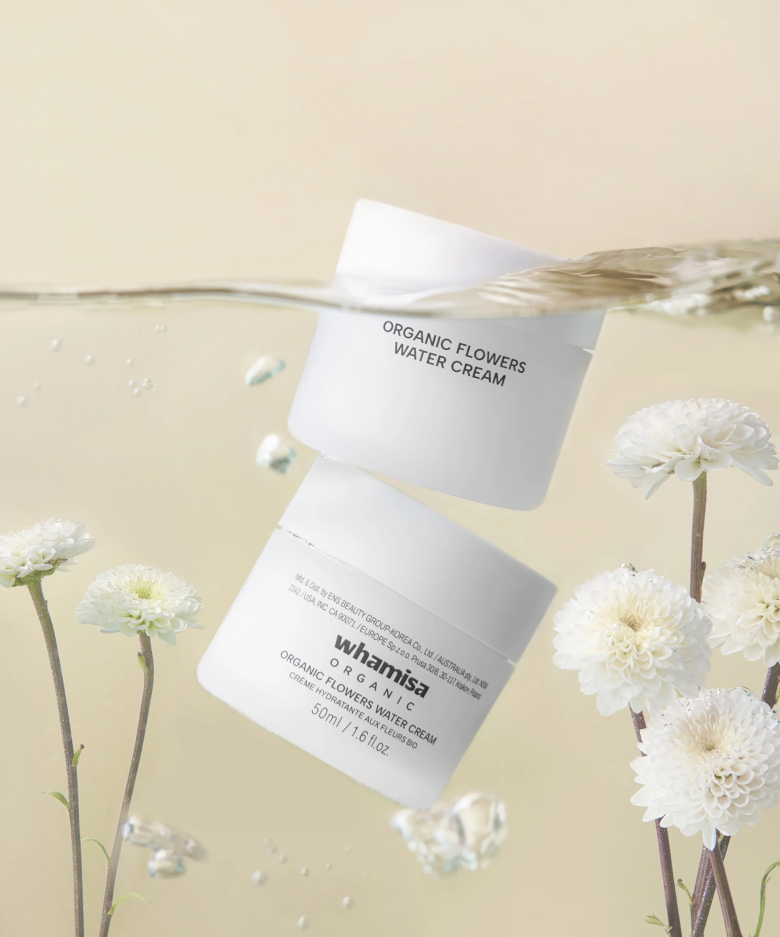 Organic flowers water cream, 50 ml - Image 4